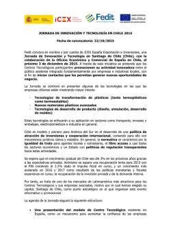JORNADA DE INNOVACI&Oacute;N Y TECNOLOG&Iacute;A EN CHILE