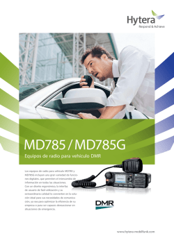 Hytera MD785/MD785G - Equipos de radio para veh&iacute;culo DMR