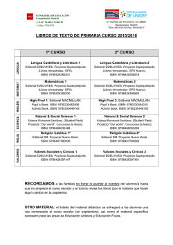 LISTADO LIBROS 2015-2016