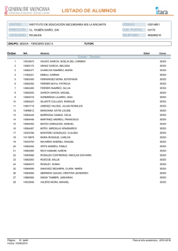 LISTADO DE ALUMNOS