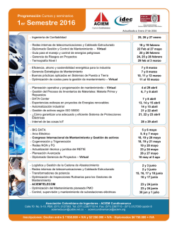 1er Semestre 2016