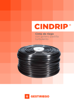 Cinta de riego con gotero pastilla turbulento