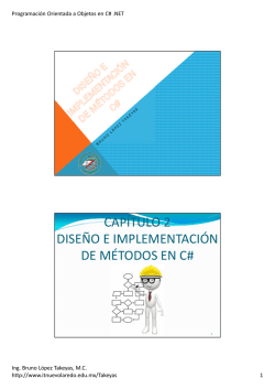 Implementaci&oacute;n de m&eacute;todos en C# .NET