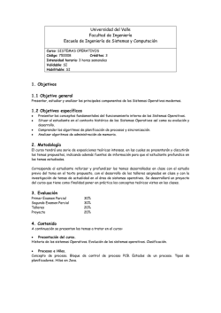 Programa - Escuela de Ingenier&iacute;a de Sistemas y Computaci&oacute;n
