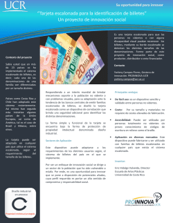 &ldquo;Tarjeta escalonada para la identificaci&oacute;n de billetes