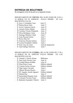 ENTREGA DE BOLETINES - CPM Gonzalo Mart&iacute;n Tenllado