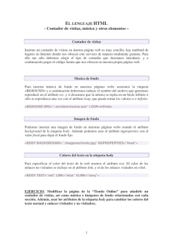 Pr&aacute;ctica 7: Contador de visitas, m&uacute;sica y otros elementos.