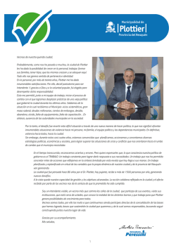 Andr&eacute;s Peressini - Municipalidad de Plottier
