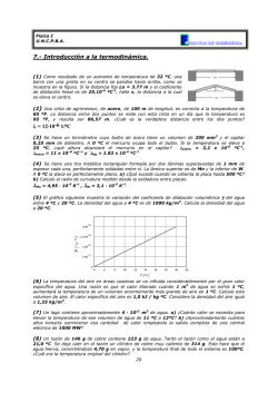 7.- Introducci&oacute;n a la termodin&aacute;mica. &lambda; = 12&middot;10-6 1/0C
