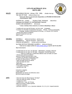 SEXTO- Descargar lista de libros y materiales aqu&iacute;