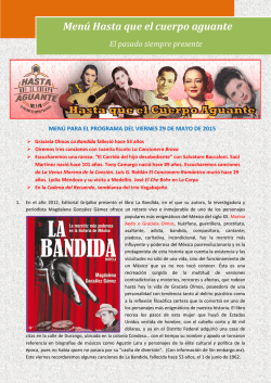 Descargue el PDF completo del programa del 29 de mayo de 2015