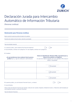 Declaraci&oacute;n Jurada para Intercambio de Informaci&oacute;n