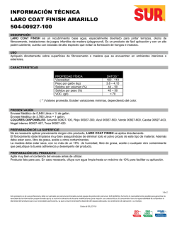 INFORMACI&Oacute;N T&Eacute;CNICA LARO COAT FINISH AMARILLO 504