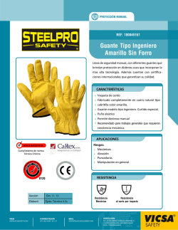 ficha tecnica guante ingeniero amarillo y natural