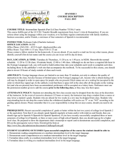 spanish 3 - Long Beach City College