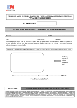 MODELO DE RENUNCIA de beca