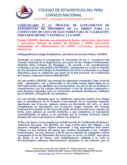 colegio de estadisticos del peru consejo nacional