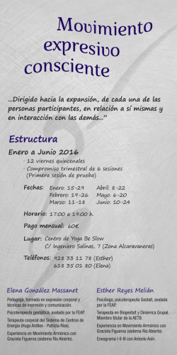 Curso de Movimiento Expresivo Consciente Dirigido por