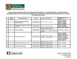 relaci&oacute;n de personas f&iacute;sicas o morales registradas y autorizadas por