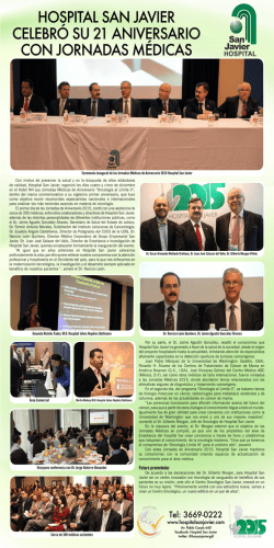 hospital san javier celebr&oacute; su 21 aniversario con jornadas m&eacute;dicas