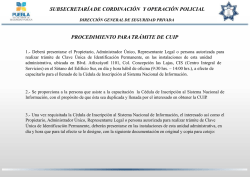 Procedimiento para tr&aacute;mite de CUIP