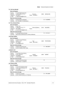 Equipos: Direcciones - Real Federaci&oacute;n Espa&ntilde;ola de Voleibol