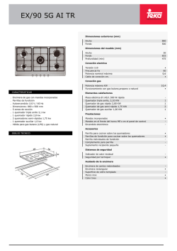 Hoja t&eacute;cnica del producto