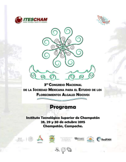 PROGRAMA GENERAL () - Sociedad Mexicana para el estudio