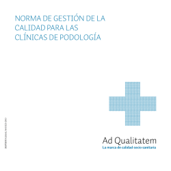 NORMA DE GESTI&Oacute;N DE LA CALIDAD PARA LAS CL&Iacute;NICAS DE