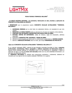 termocel relleno - LIGHTMIX-Concreto Celular