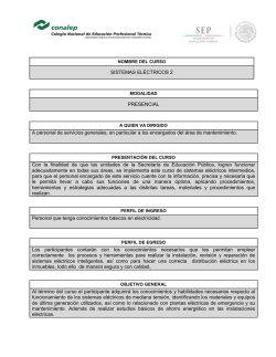 SISTEMAS EL&Eacute;CTRICOS 2 PRESENCIAL A personal de