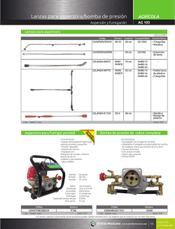 103 Lanzas para aspersora Bomba de presi&oacute;n de cobre