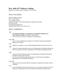 Dra. Julia M&ordf; Chabrera Adiego - Centro M&eacute;dico Reina Mercedes