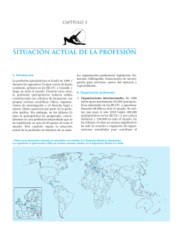 situaci&oacute;n actual de la profesi&oacute;n