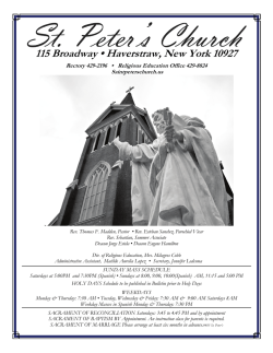 August 1, 2015 - St.Peter`s & St.Mary`s Church