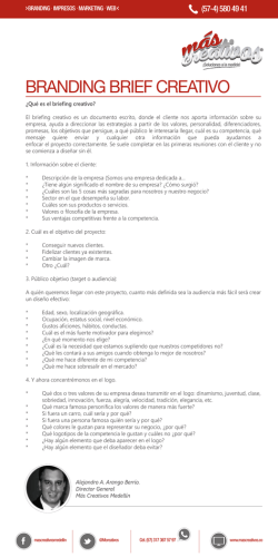 Brief Creativo - Creativos Medell&iacute;n