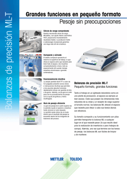 Balanzas de precisi&oacute;n ML-T