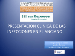 Presentacion clinica de las infecciones en el anciano. Parte I