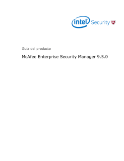 Enterprise Security Manager 9.5.0 Gu&iacute;a del producto