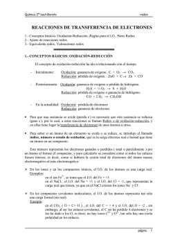 REACCIONES DE TRANSFERENCIA DE ELECTRONES