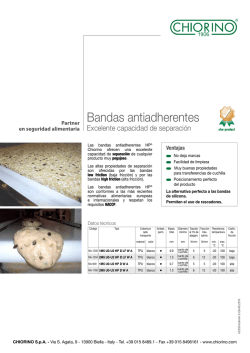 Alimentaria - Bandas antiadherentes