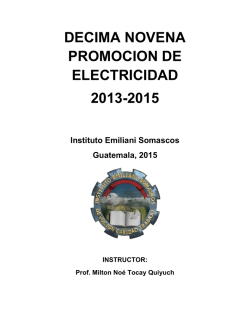 decima novena promocion de electricidad 2013-2015