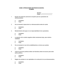 C006E- OPERACIONES RETROEXCAVADORA EXAMEN 1. Equipo