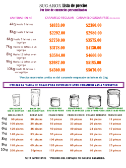 SUGAROX Lista de precios $1833.00 $2380.00 $2292.00 $2980.00