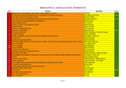 Lista de libros biblioteca DEFRENTE