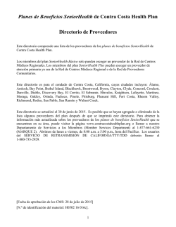 Directorio de Proveedores - Contra Costa Health Services