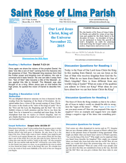 Our Lord Jesus Christ, King of the Universe