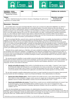 Dise&ntilde;o e implementaci&oacute;n de un entorno web para el despliegue de