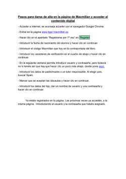 Pasos para darse de alta en la p&aacute;gina de Macmillan y acceder al