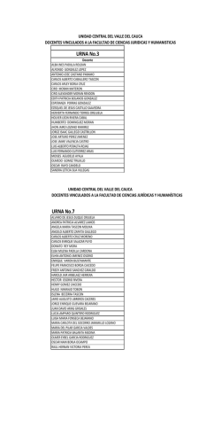 Listado de Docentes Hora Catedra - Universidad Central del Valle